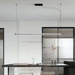 Linear LED Pendant Light in Black or Gold – Modern Minimalist Suspension Lamp
