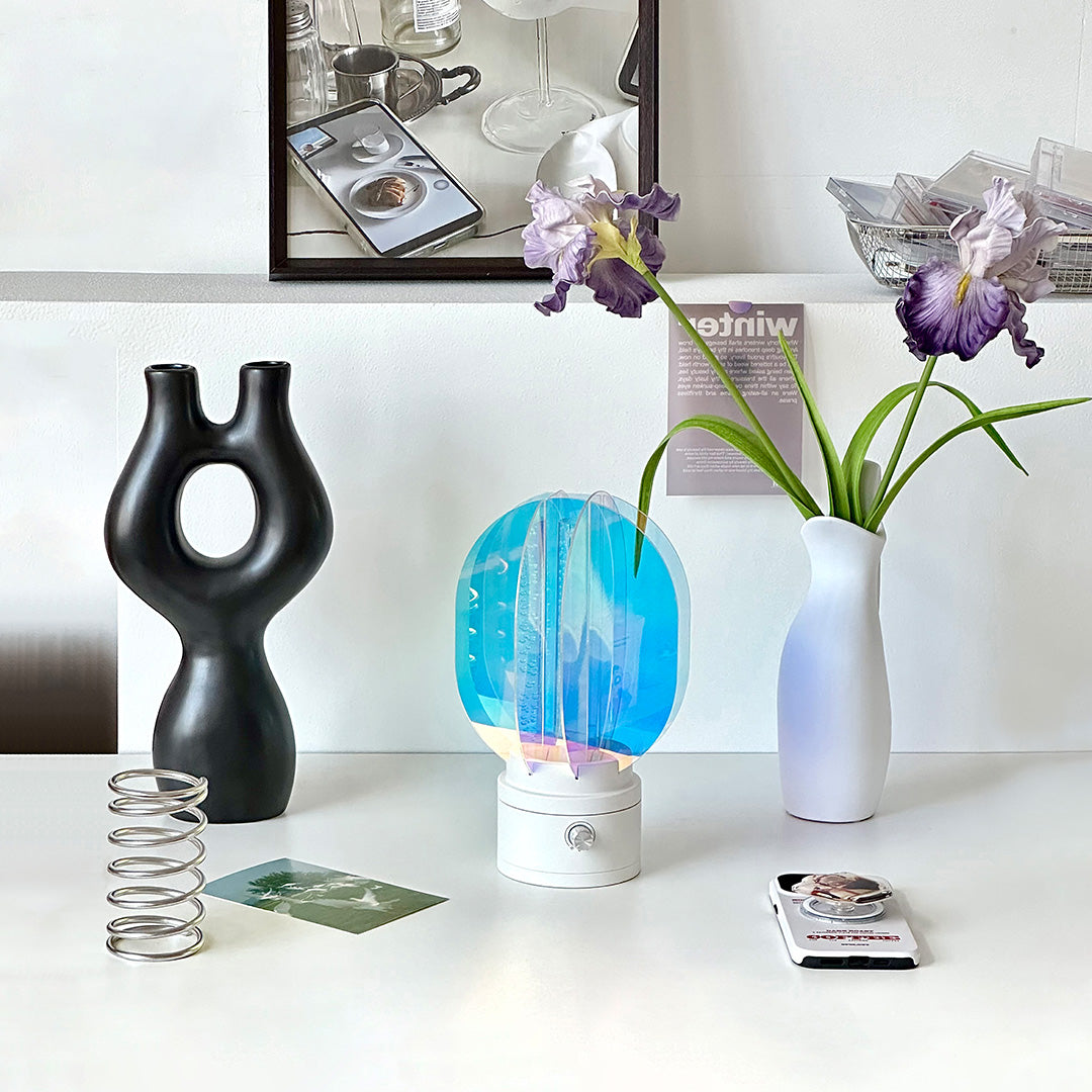 Aurora Prism LED Table Lamp – Modern Aluminum & Acrylic Accent Light