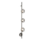 Modern Linear LED Wall Sconce with Pleated Glass Shade