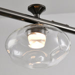 Linear Glass Chandelier Modern Minimalist Pendant Light for Dining Room and Living Room