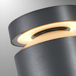 Modern Outdoor Bollard Light for Pathways | Sand-Gray Aluminum LED