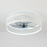 Aurelia Round LED Ceiling Fan with Light – Modern Nordic Flush Mount