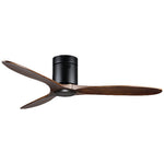 Aria Wooden Ceiling Fan with Integrated LED Light – Modern Flush Mount Fandelier