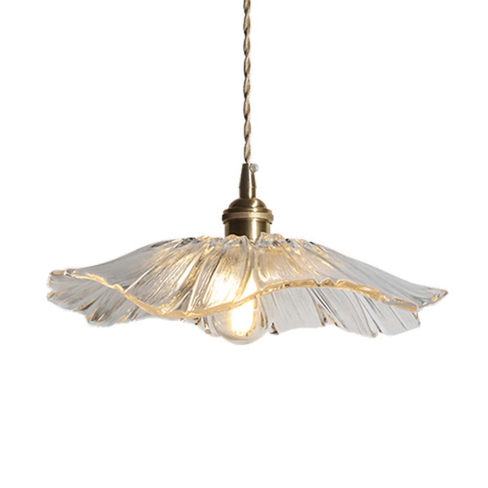 Retro Lotus Creative Glass Pendant Lamp