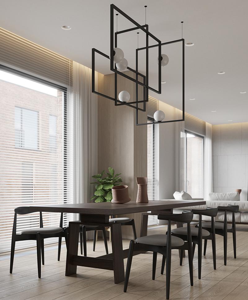 Mondrian Glass Ceiling light