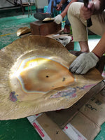 Hammered Brass Suspension Llight