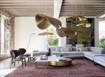 Hammered Brass Suspension Llight