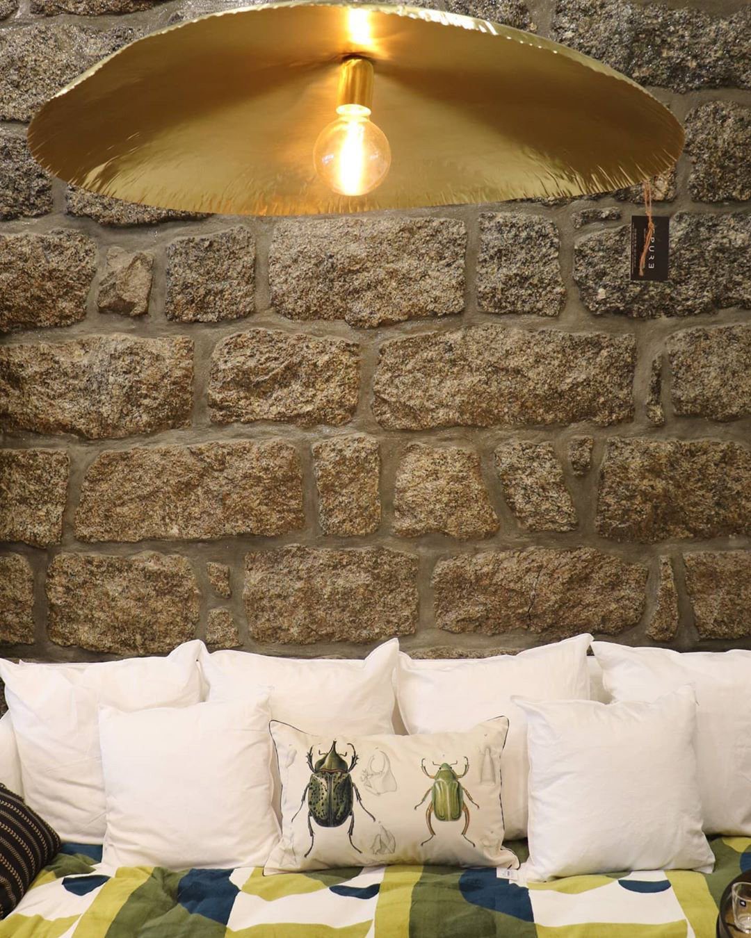 Hammered Brass Suspension Llight