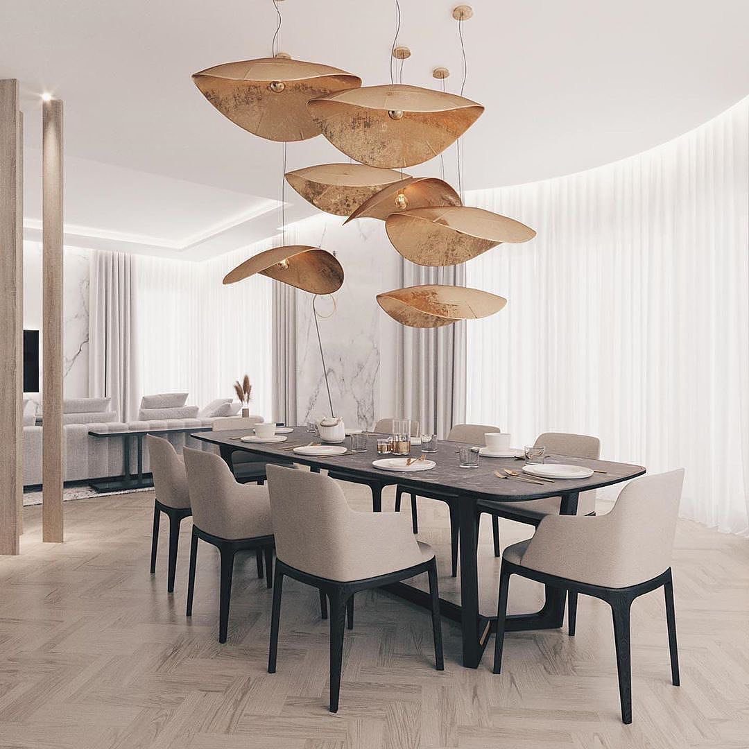 Hammered Brass Suspension Llight