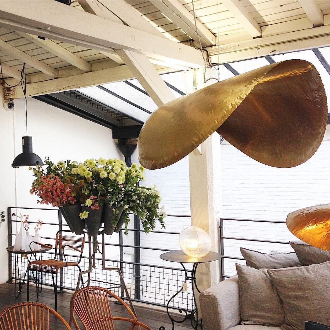 Hammered Brass Suspension Llight