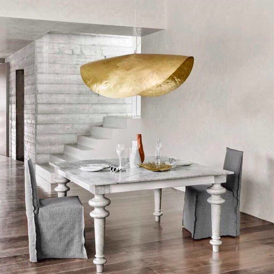 Hammered Brass Suspension Llight