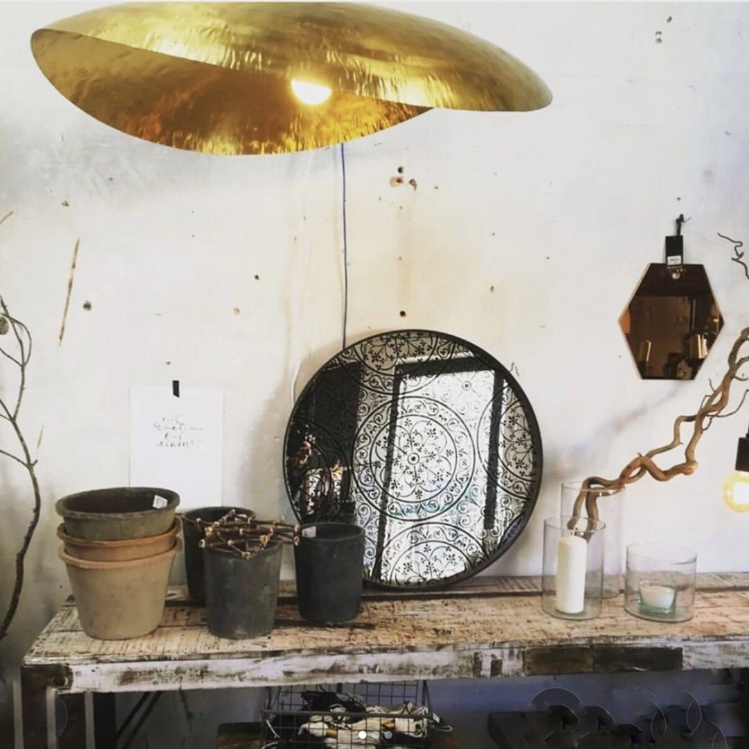 Hammered Brass Suspension Llight