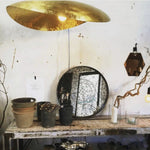 Hammered Brass Suspension Llight