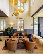 Hammered Brass Suspension Llight
