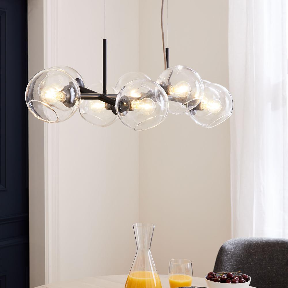 Staggered Glass Chandelier