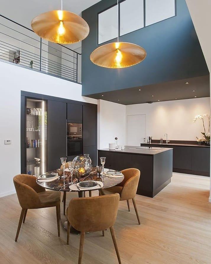 Hammered Brass Suspension Llight
