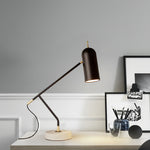 Marble Base LED Desk Lamp with Dimmable Light, Modern Minimalist Black Finish