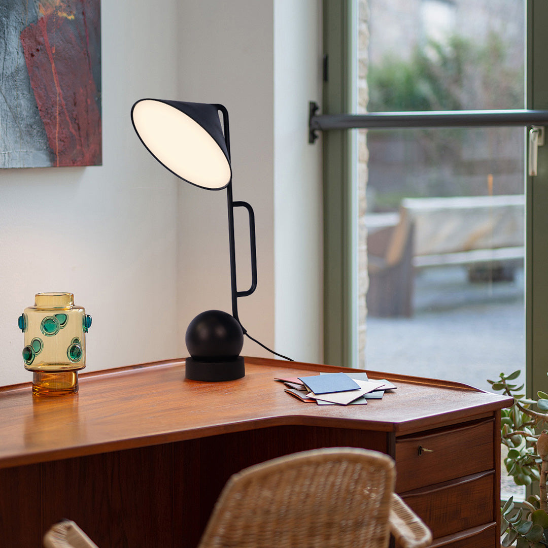 Industrial LED Desk Lamp with Magnetic Articulating Head