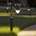 Minimalist Gooseneck Pathway Light with Warm LED Glow for Modern Gardens