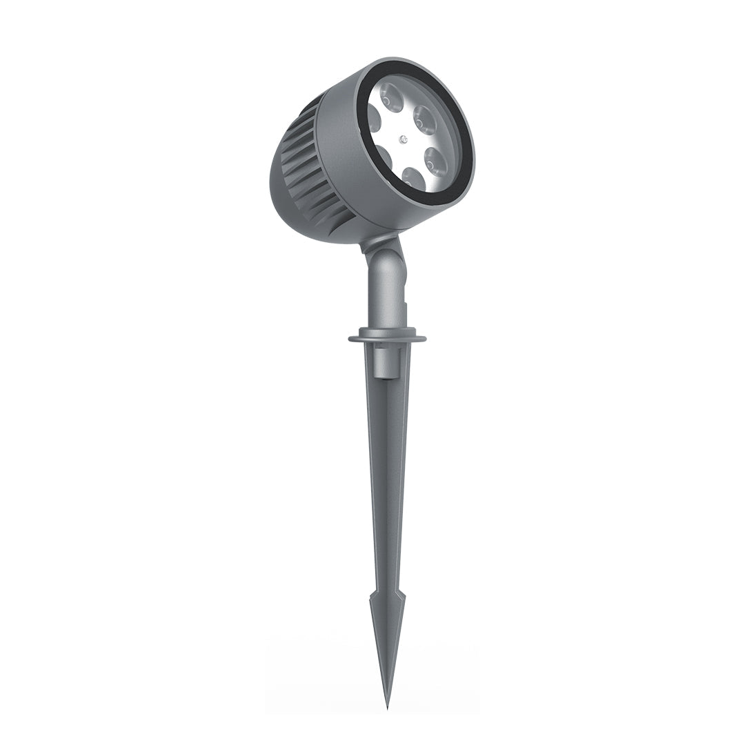 Minimalist LED Outdoor Spotlight with Ground Spike, Warm White 3000K