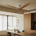 Aria 60" Modern Wood Ceiling Fan with Remote, Bronze Finish