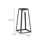 Modern Outdoor Floor Lantern with Stainless Steel Frame and Warm LED Glow