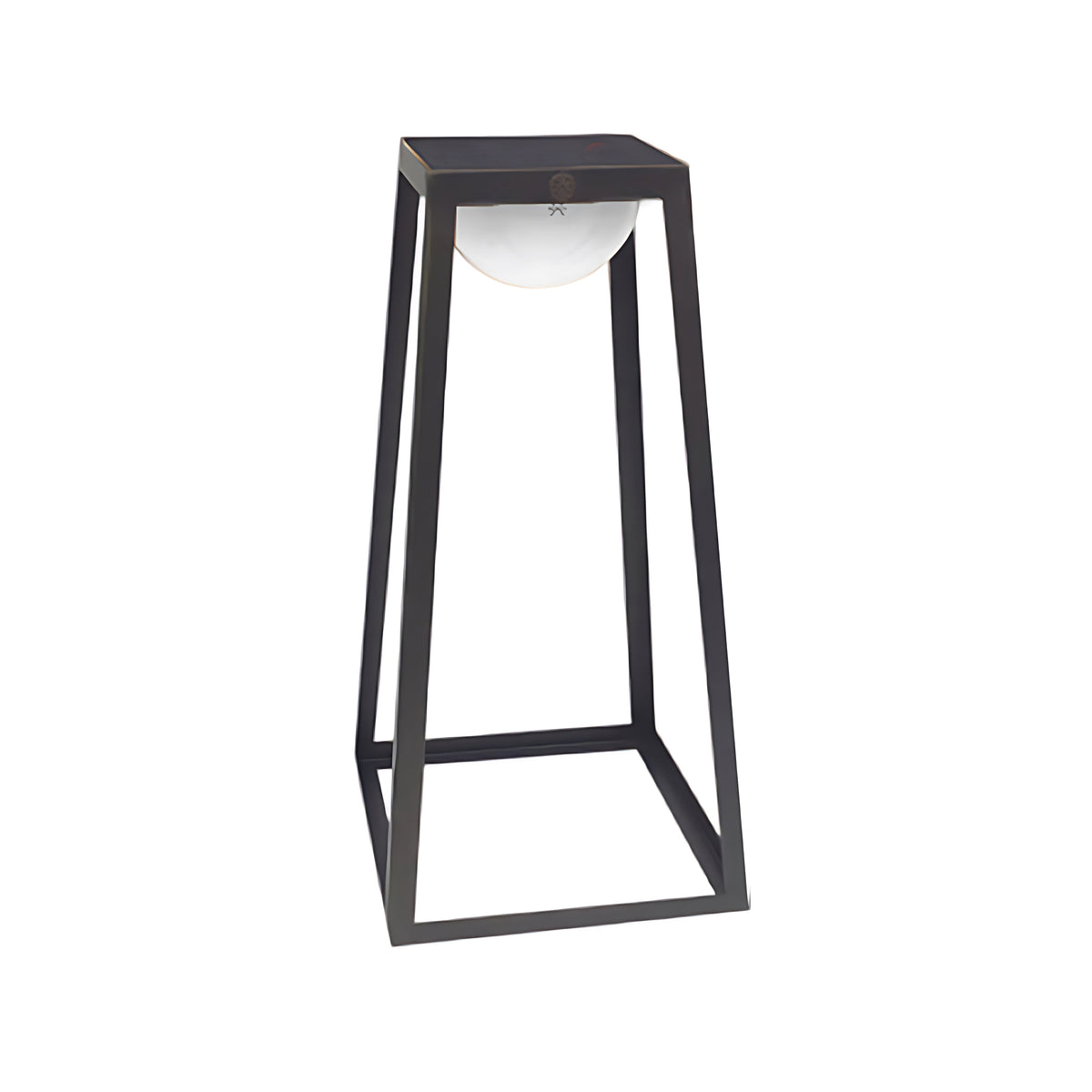Modern Outdoor Floor Lantern with Stainless Steel Frame and Warm LED Glow
