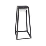 Modern Outdoor Floor Lantern with Stainless Steel Frame and Warm LED Glow