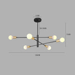 Luxurious 6 Light Sputnik Chandelier With E27 Bulb Base 41 Dia X 31 H