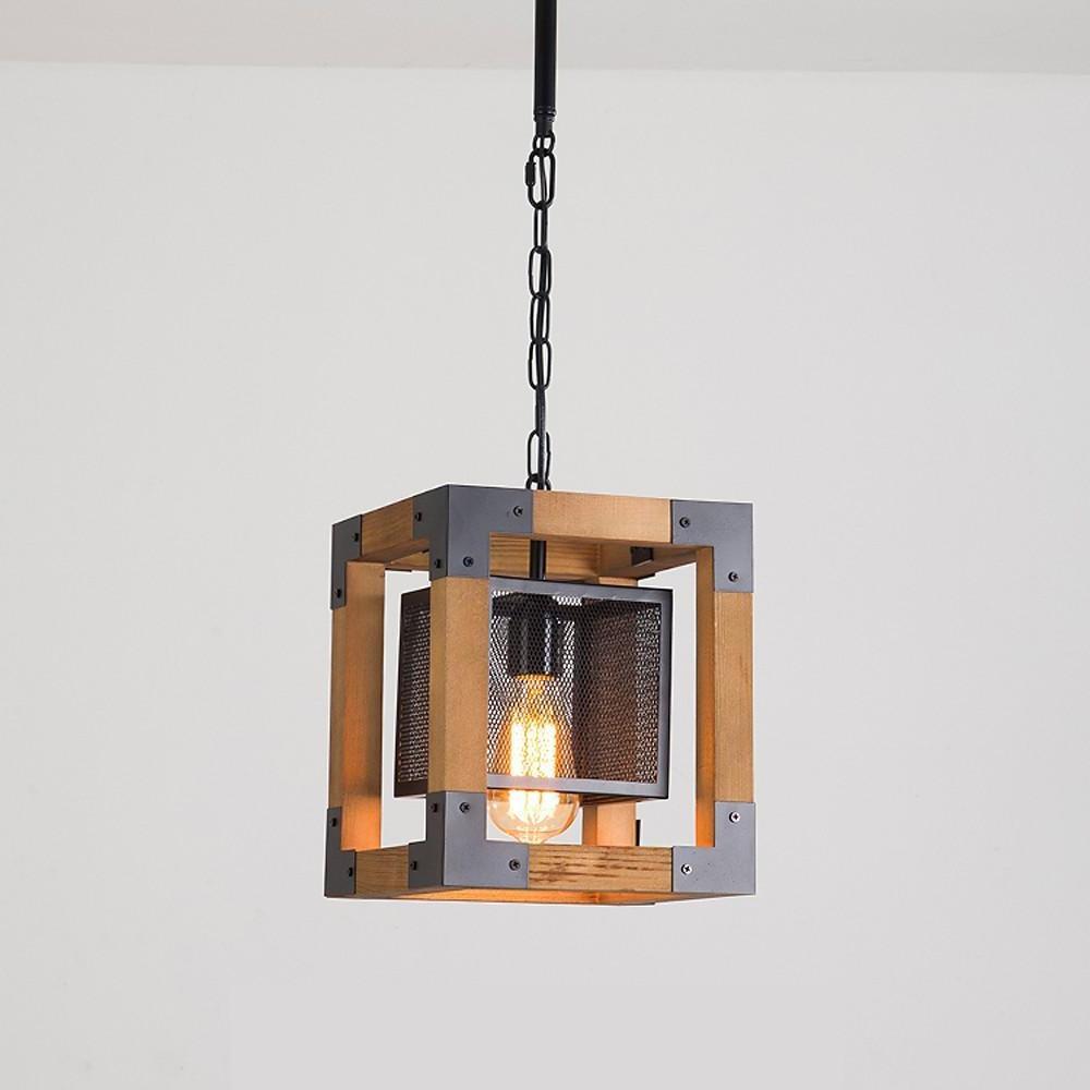 Rustic Industrial Linear Chandelier For Dining Rooms Farmhouse Rectangular Square Light Fixture