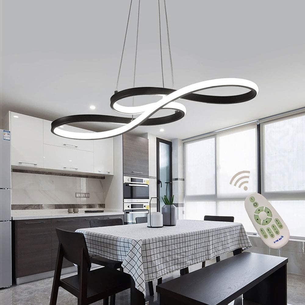 Aurelia Geometric Semi-Flush LED Chandelier in Metal and Silicone