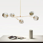 Globe Sputnik Industrial Glass Chandelier Modern Lighting With Customizable Color Shades