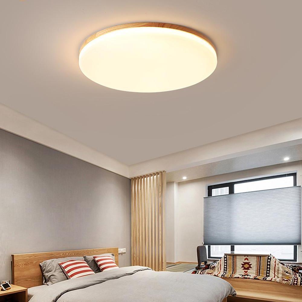 Aurelia Wood & Acrylic LED Flush Mount Ceiling Light