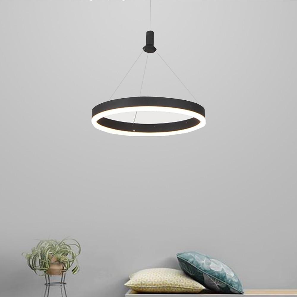 Corona 12 16 24 Wide Circle Led Ringed Glow Modern Chandeliers Hanging Ring Pendant Light