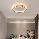 Lumina Circle LED Flush Mount Ceiling Light in Brushed Brass