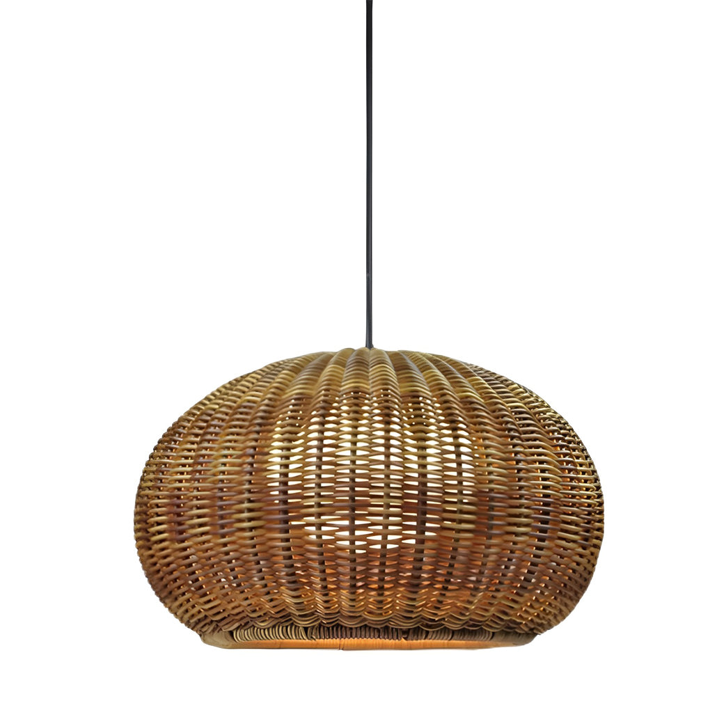 Artisan Rattan Pendant Light – Waterproof Outdoor Hanging Lantern