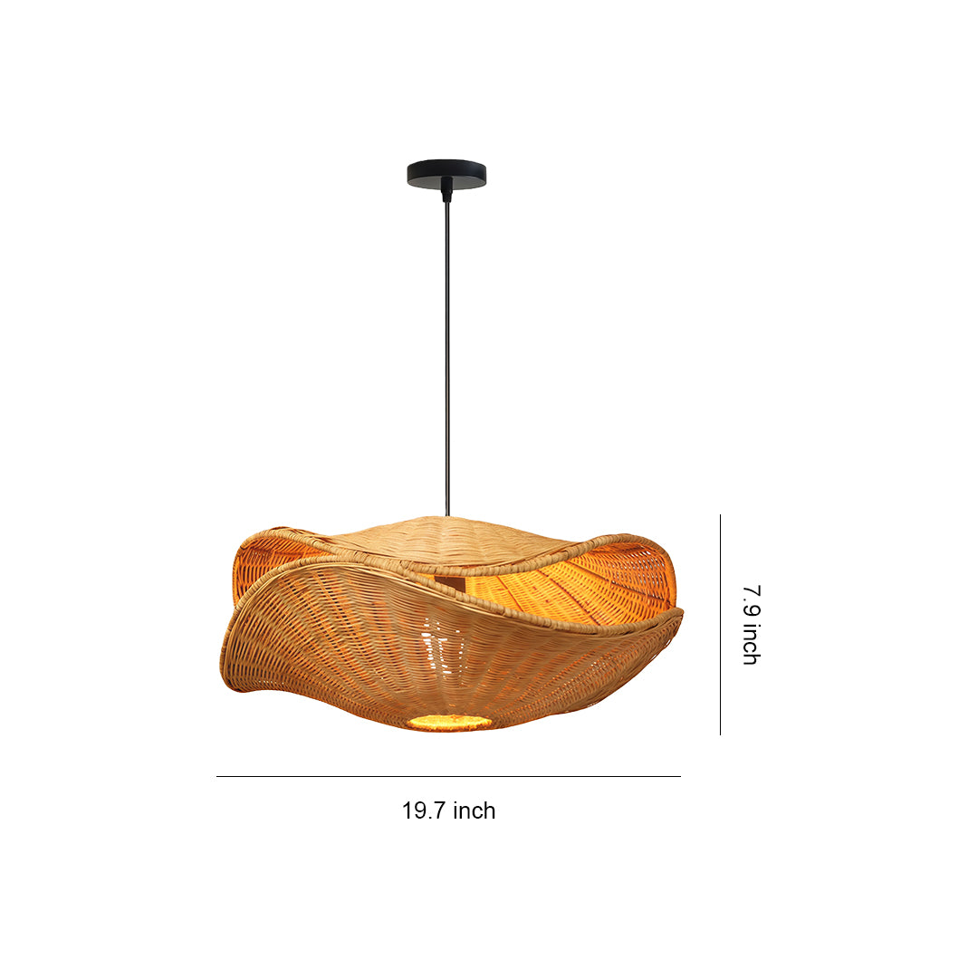 Handwoven Rattan Pendant Light with Wabi-Sabi Charm for Modern Interiors