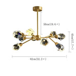 Aurelia Sputnik Crystal Chandelier – 9-Light Modern Gold Pendant for Dining Room