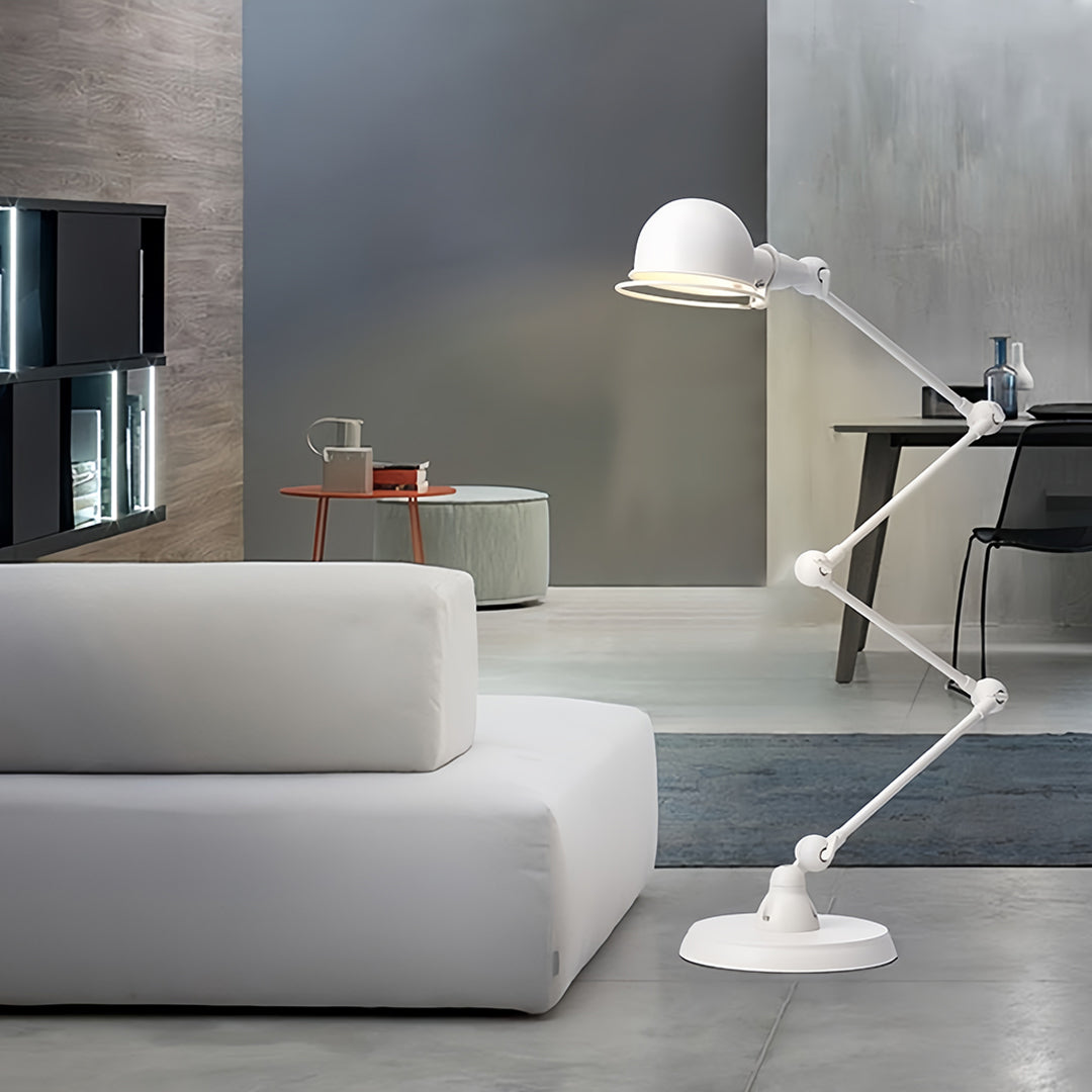 Architectural Reading Floor Lamp with Articulated Arm for Living Room