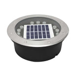 Solar Recessed In-Ground LED Well Light, Warm White 3000K, Aluminum