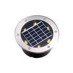Solar Recessed In-Ground LED Well Light, Warm White 3000K, Aluminum
