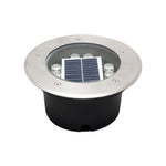 Solar Recessed In-Ground LED Well Light, Warm White 3000K, Aluminum