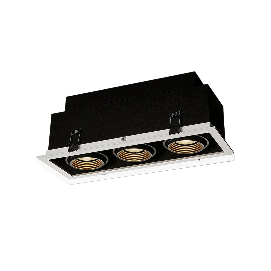Recessed Linear LED Spotlight with Full-Spectrum Light, Modern Architectural Grille
