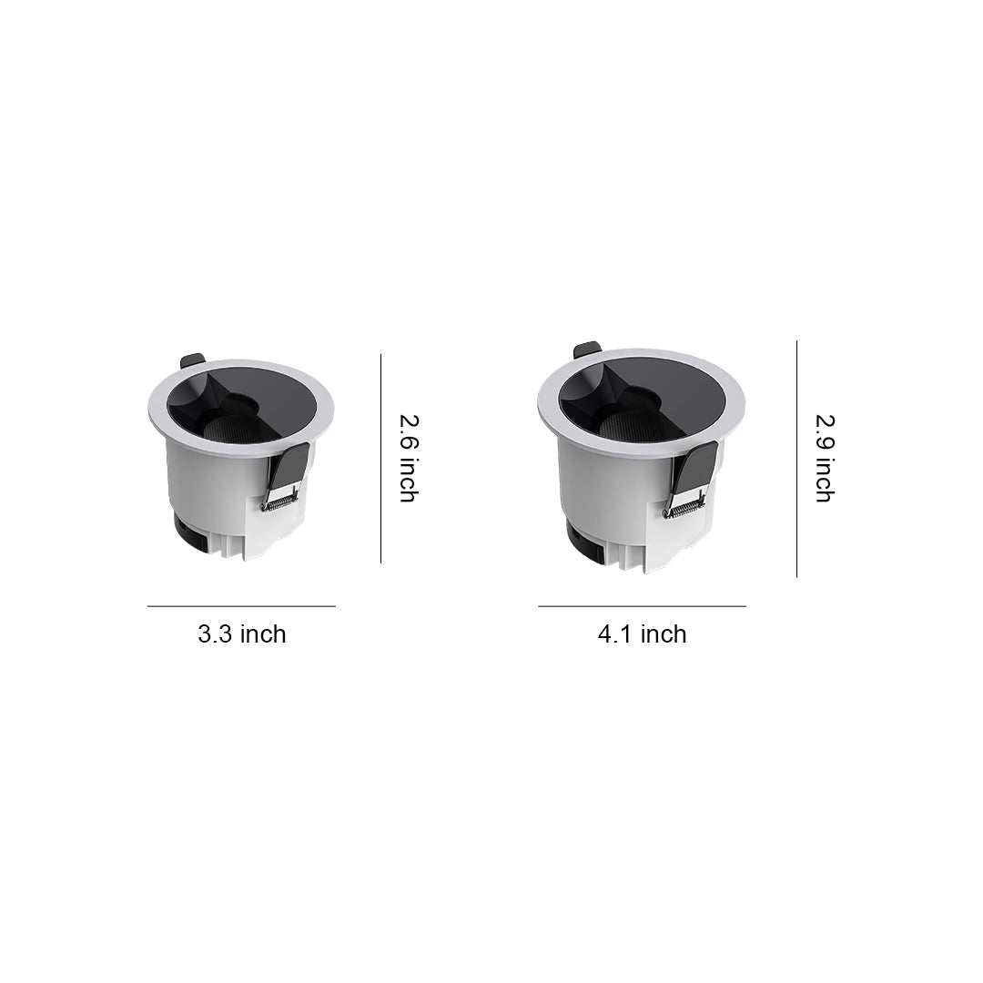 Polarized Recessed LED Spotlight with Anti-Glare Optical Design