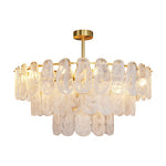 Aurelia Mid-Century Modern Copper Glass Chandelier
