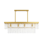 Modern Minimalist Full-Copper Chandelier with Clear Glass Shades