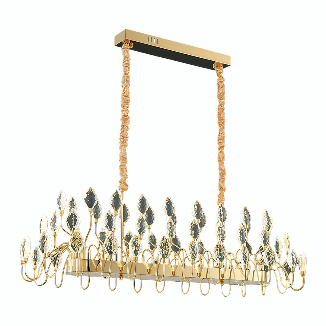 Aurelia Gold Crystal LED Chandelier – French Luxury Pendant Light