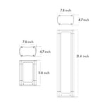 Square LED Bollard Light for Pathways & Gardens – Modern Aluminum Outdoor Lighting