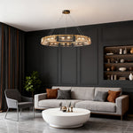 Italian Brass Rectangular Glass Chandelier, 6-10 Lights, Modern Luxury Ceiling Pendant