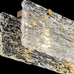 Linear Glass LED Chandelier in Gold Finish for Modern Interiors
